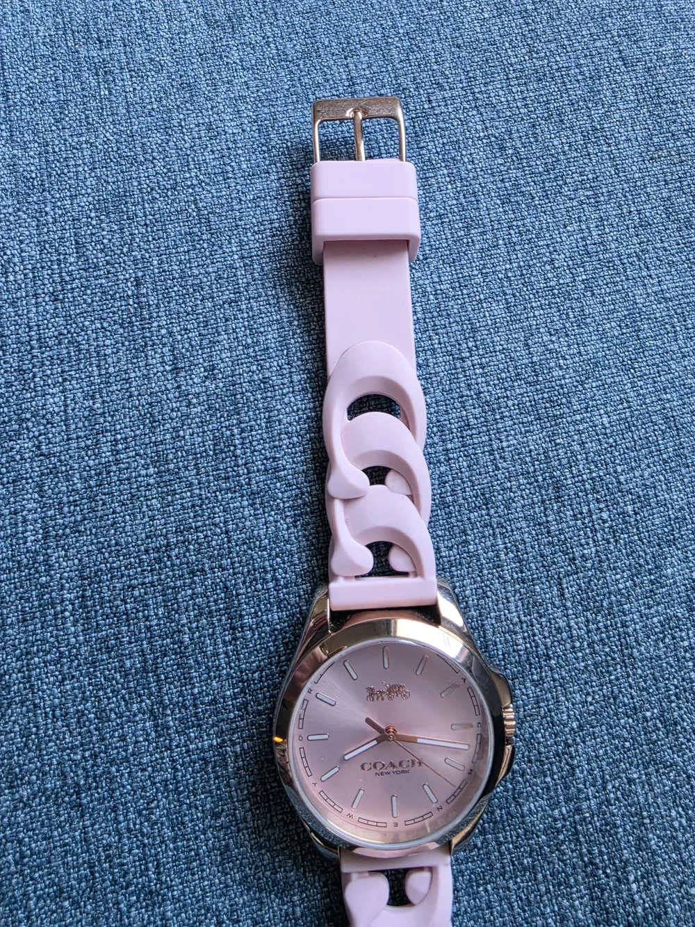 Coach Women's Pink Silicone Strap Watch - Rose Gold Case - Picture 9 of 10